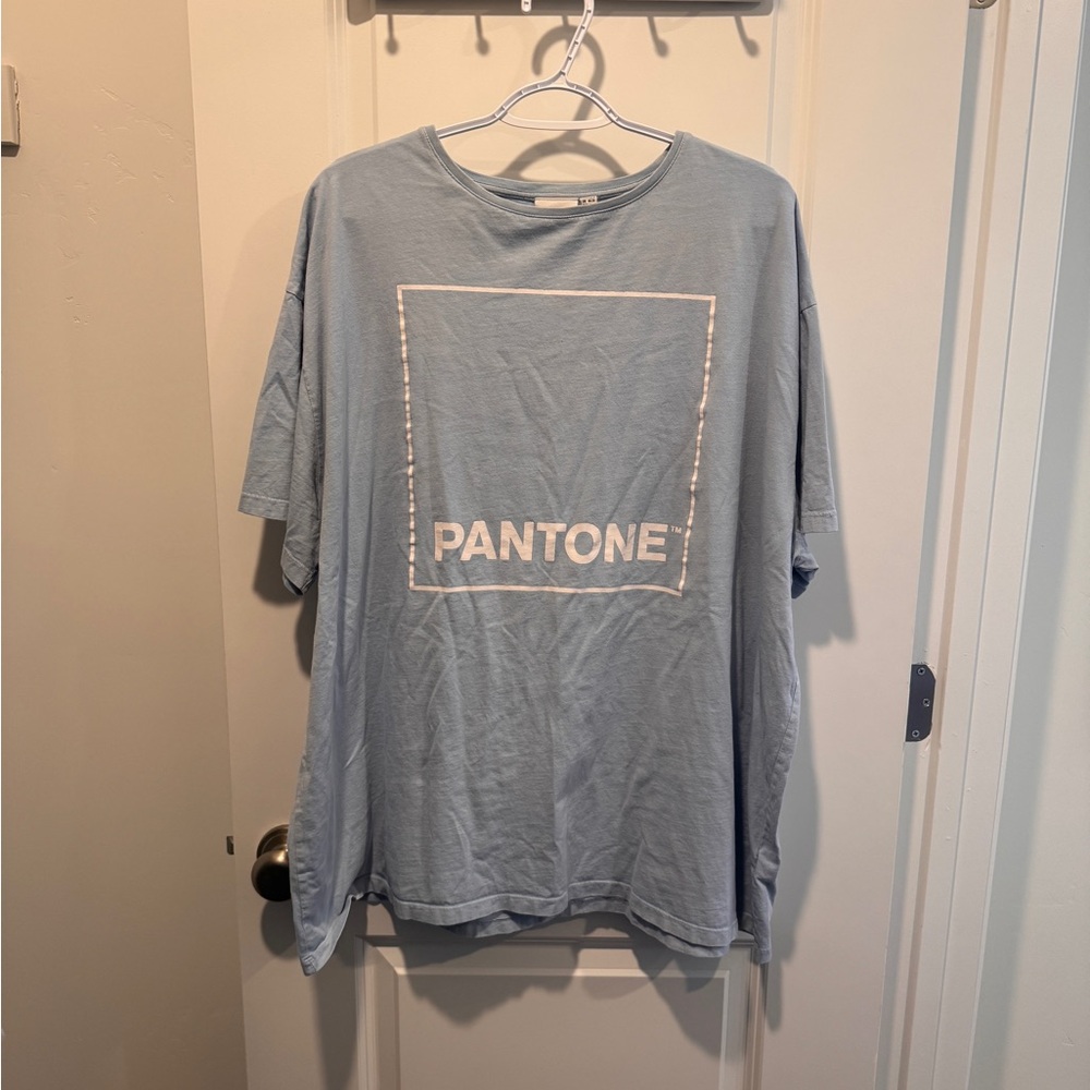 Plus Pantone Light Blue Graphic T-Shirt